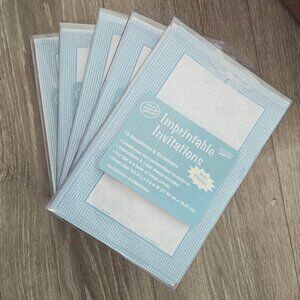 60 printable cards ribbons blank invitation greeting blue boy baby teen gingham